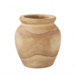 hand wooden vase for ashes funeral cremation