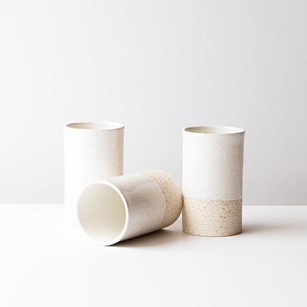 Handcrafted glassware, perfect for rustic dining experiences