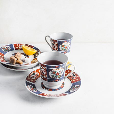 Classic cup and saucer set, perfect for enjoying tea gracefully