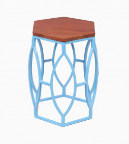 Century Modern Hexagonal Metallic Coffee Table