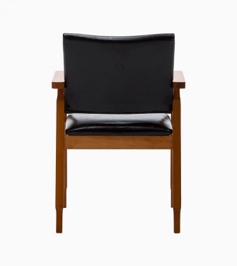 Mid Century Modern Side Chair with Wood Legs