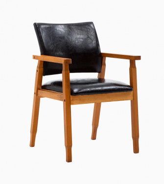 Mid Century Modern Side Chair with Wood Legs