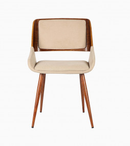 Armen Living Panda Dining Chair with Wood Finish