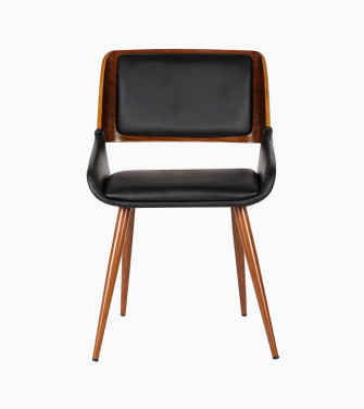 Armen Living Panda Dining Chair with Wood Finish