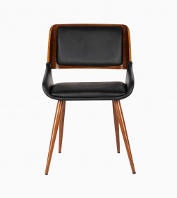 Armen Living Panda Dining Chair with Wood Finish