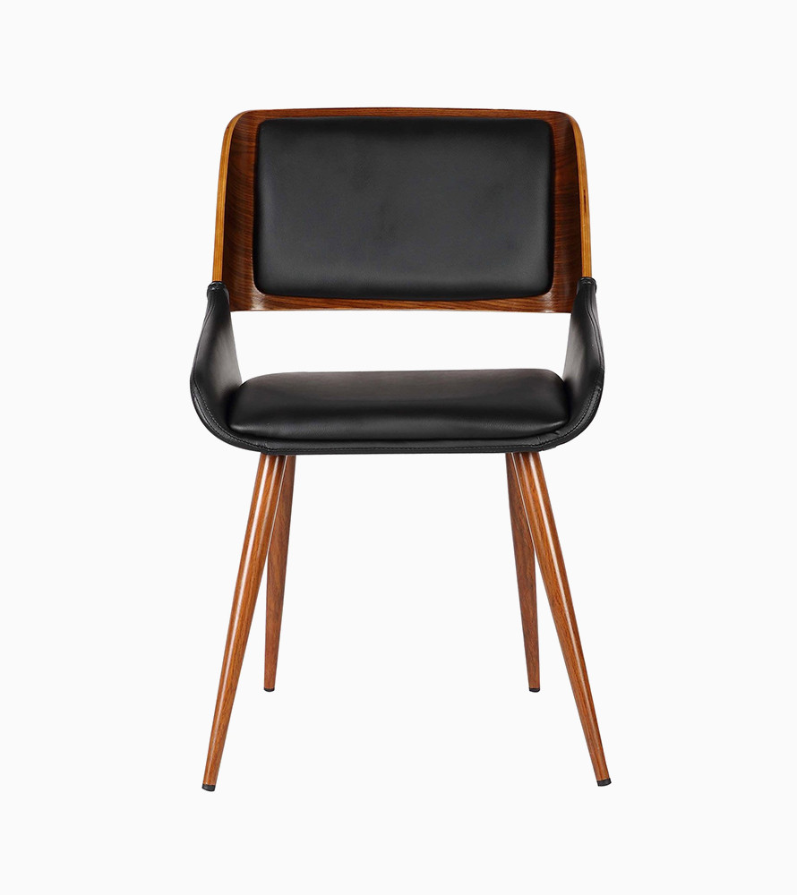 Armen Living Panda Dining Chair with Wood Finish