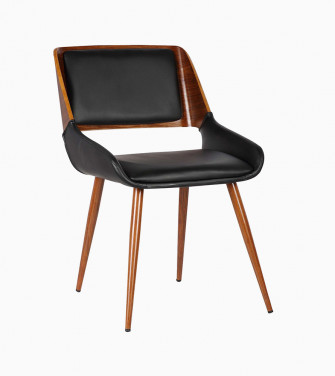 Armen Living Panda Dining Chair with Wood Finish