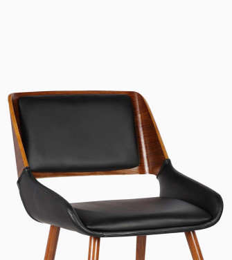 Armen Living Panda Dining Chair with Wood Finish