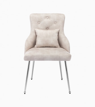 Creek Vista Velvet Vanity Chair, Dining Chair with Metal Legs