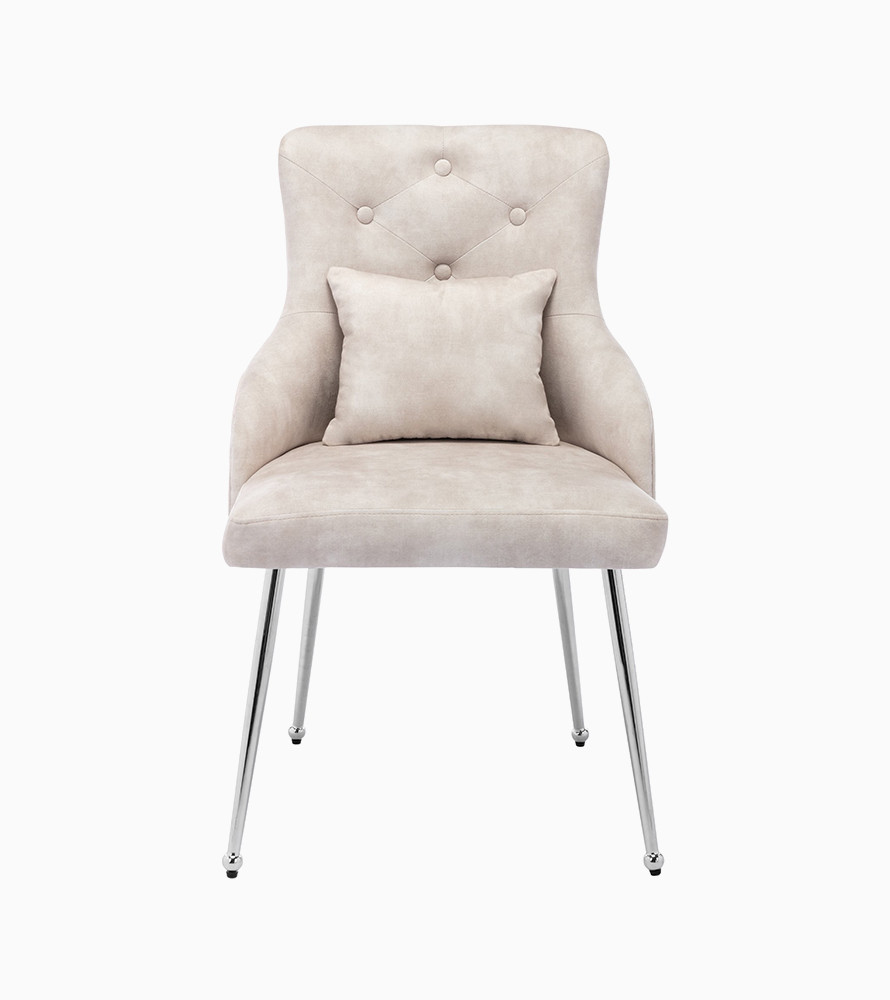 Creek Vista Velvet Vanity Chair, Dining Chair with Metal Legs