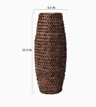 Uniquewise Antique Cylinder Style Floor Vase for Entryway