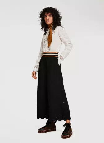 Palazzos Sheer Panel Women Palazzo