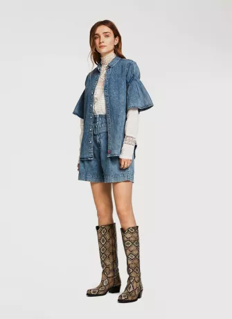 Denim Contrasting Co-ord Trousers