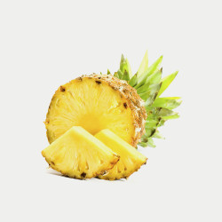 Ripe cut pineapple, pineapple slices
