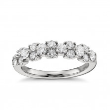 White Zirconia Silver Ring