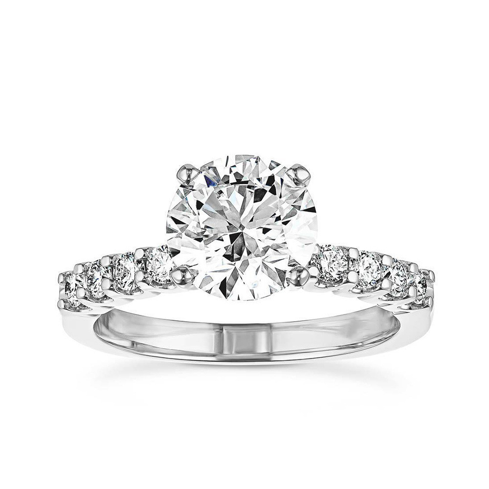 White Gold Prong Set Stone Ring White Gold Prong Set Stone Ring