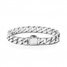 Wide Chain Silver Mens Bracelet