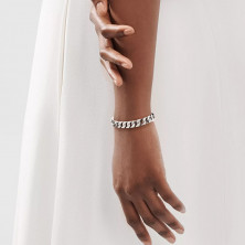 Wide Chain Silver Mens Bracelet