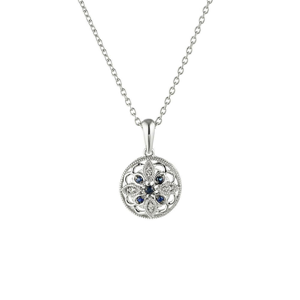 Vintage Inspired Silver Blue Necklaces Vintage Inspired Silver Blue Necklaces