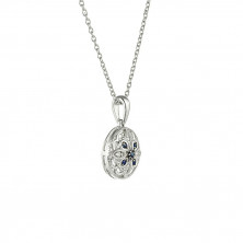 Vintage Inspired Silver Blue Necklaces
