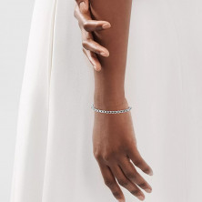 Silver Square Box Chain Bracelet