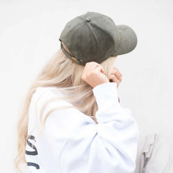 Imitation suede cap