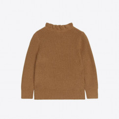 Textured-knit polo-neck jumper