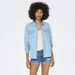 Washed Denim Shorts