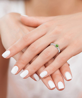 Green Peridot Ring