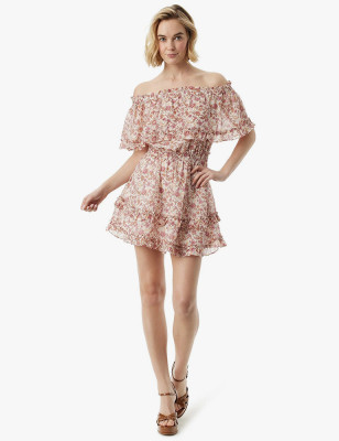 Round Neck Pleated Dress