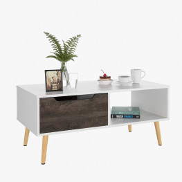 homfa coffee tables for living room tv stand, wooden console table sofa side table