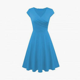summer women dresses v-neck bodycon casual dress elastic cotton sexy office sundress