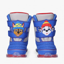 paw patrol toddler boy light up winter snow boots, sizes 7-12, toddler blue