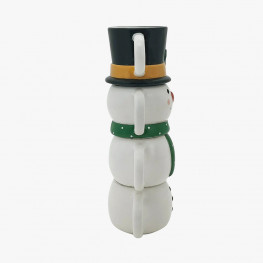 elsjoy set of 4 christmas stackable coffee mugs christmas coffee mugs with metal