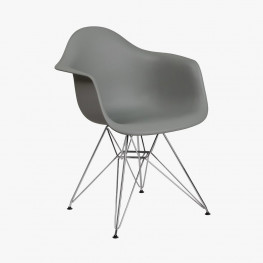 Finch Fox Romantic Vintage Dining Chairs Rustic Plastic Chair with Wooden Legs